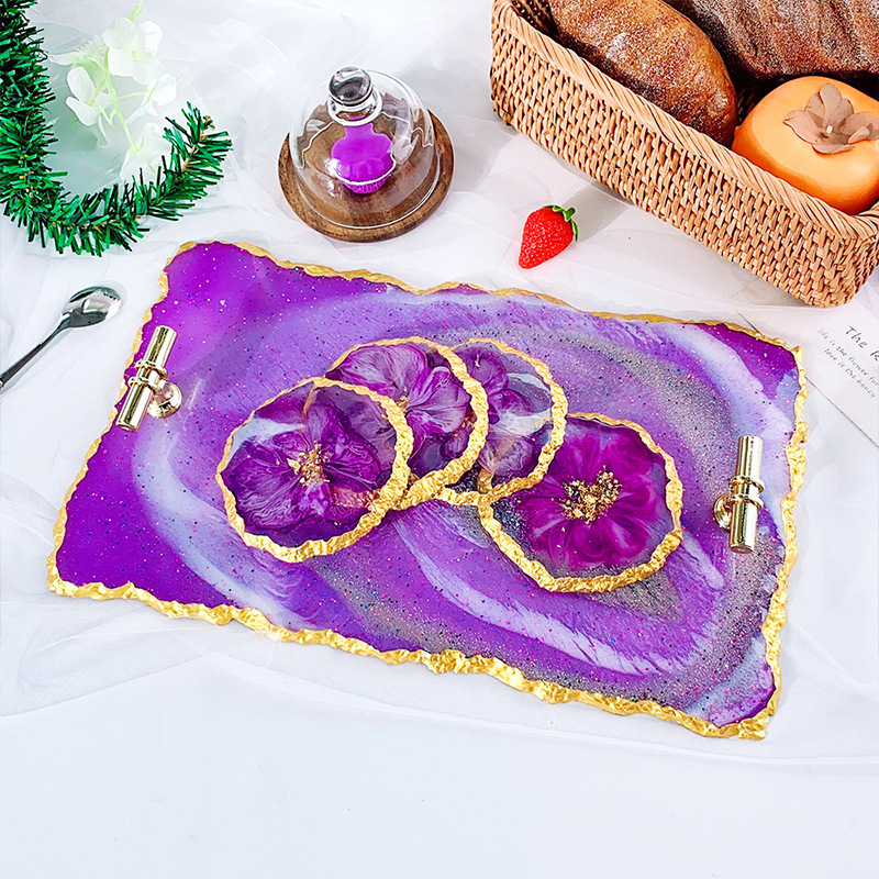 DM413 Drusy Coaster Reçine Kal - Serving Tray Mold incelemesi ve fiyatı