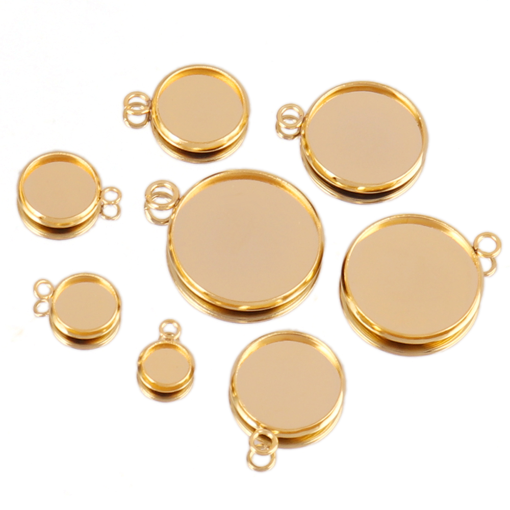 10 adet paslanmaz çelik kabaşo - Bezels Set Pendant incelemesi ve fiyatı